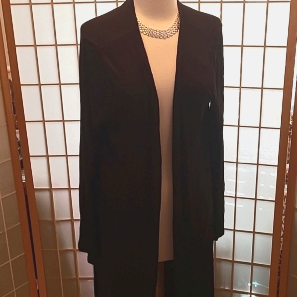 Black cardigan split sides